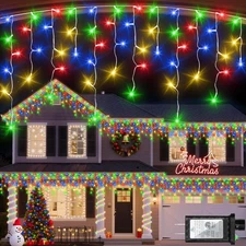 612 LED 60ft Christmas Lights with 136 Drops, 12 Lighting Modes Multicolor Ch...