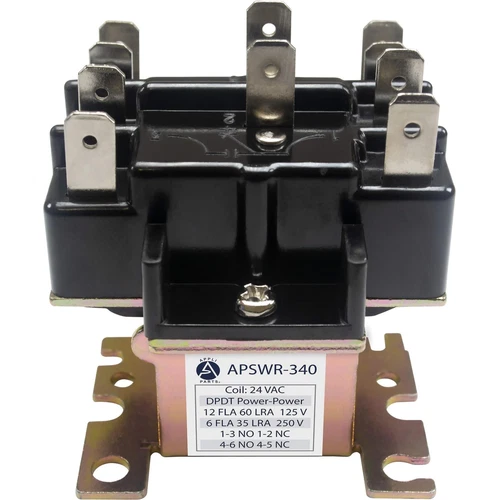 Appli Parts APSWR-340 90-340,24 VAC Coil, General Purpose Switching Relay,DPDT, 
