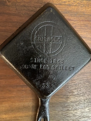 Vintage Griswold #53 Cast Iron Square Egg Skillet SInce 1865 Excellent Seasoned