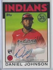 2021 Topps Series 1 Daniel Johnson 1986 35th Anniversary Auto Rookie RC Indians