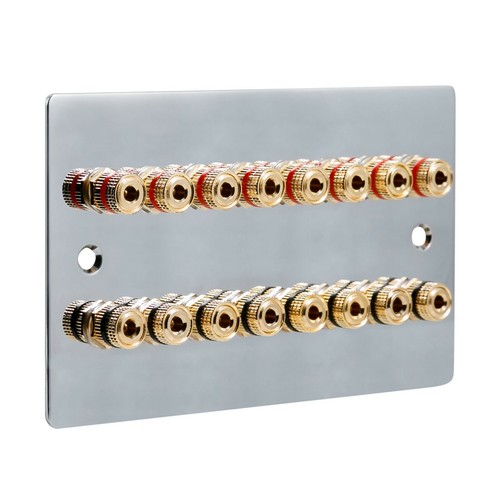 Audio Speaker AV 8.0 Wall Face Plate 16 Terminal Binding Posts for Banana Plugs - Picture 7 of 19