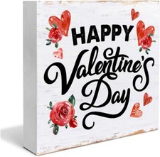 Valentines Decor Valentines Day Decor Happy Valentine'S Day Wooden Sign Valentin