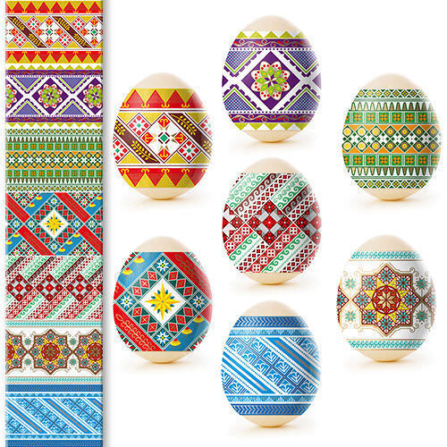 Heat Shrink Sleeve - Decoration Sticker - Easter Egg Wraps - Pysanka Pysanky - Picture 3 of 35