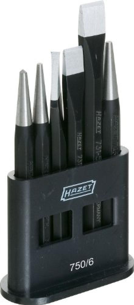 Hazet 750/6 Assortimenti di Scalpello, Punzone, Bulino, Grigio - NUOVO