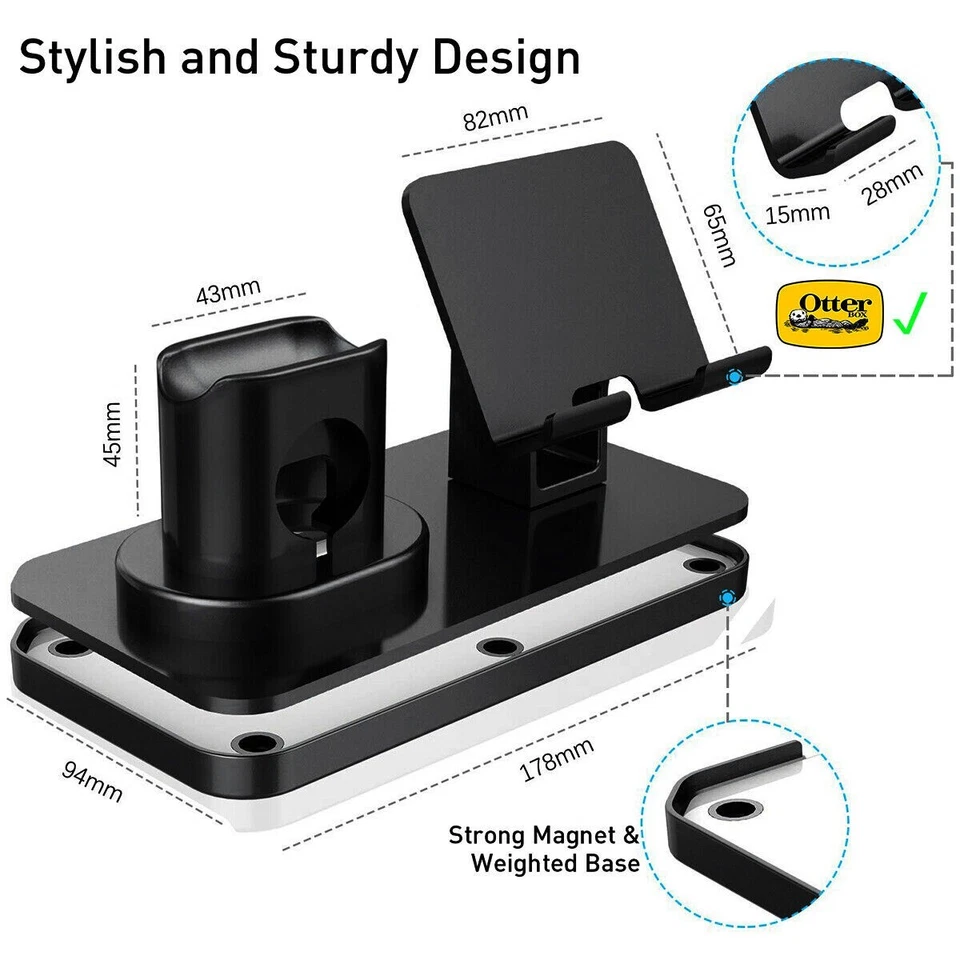 3in1 Universal Charging Dock Station Holder Stand for iPhone Apple Watch AirPods - Image 2 of 4