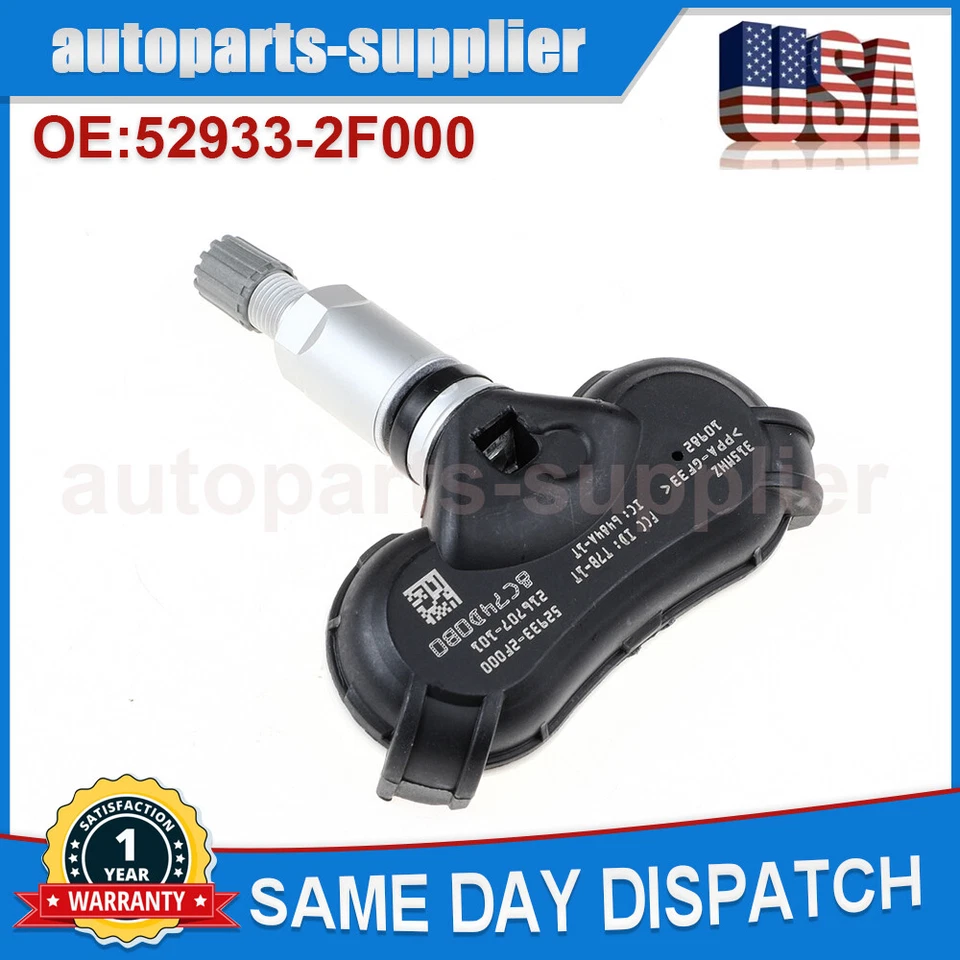 Juego de 4 sensores de presión de neumáticos de rueda TPMS 52933-2F000 para Hyundai Tucson Kia Rio Foto 4 de 4