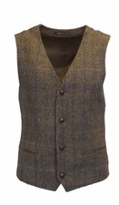 Walker  Hawkes Mens Classic Scottish Harris Tweed Country Waistcoat Gilet