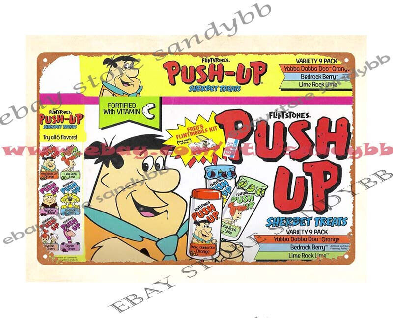 A 1992 Flintstones Push-Up Pops ice cream promo sign is exactly the kind of nostalgic pop-culture artifact that stops people in their tracks.