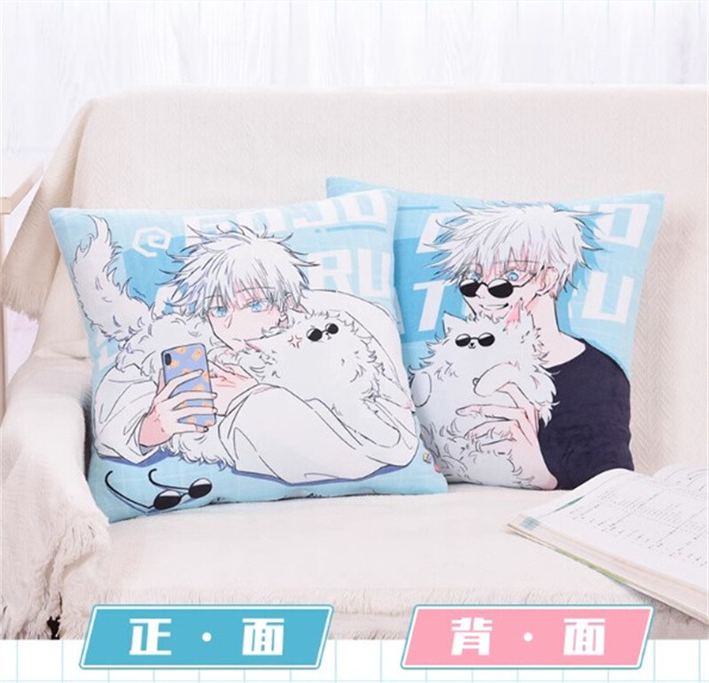 Zhongkaihua JJK Gojo Satoru Plüschkissen – Weiße Katze, 20 Cm | Weich Gefüllt | Für Sofa, Auto & Als Deko | Geschenk Für Fans