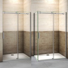 100,105-160cm Schiebet&uuml;r 8mm NANO Duschwand Eckdusche Abtrennung Duschkabinen