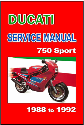 DUCATI Workshop Manual 750 Sport 1988 1989 1990 1991 1992 Service