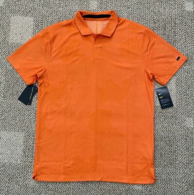 Nike Golf Polo Shirt Top Tiger Woods Orange CT3801-847 $85 Men's Size M