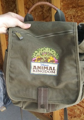Disney’s Animal Kingdom Backpack Used Green Canvas | eBay