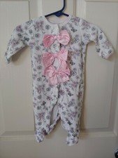 Infant Baby Girl Long Sleeve Button Up Footed Pajamas 3 Months