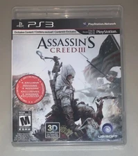 Assassin's Creed III (Sony PlayStation 3, 2012) Complete With Manual.  Tested.