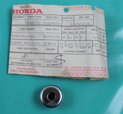 #ad NOS Honda Washer Head Cover 90441 413 000 1 piece $15.50