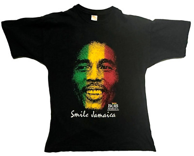 Vintage Bob Marley Smile Jamaica Tuff Gong Vintage T-Shirt Adult Size Large