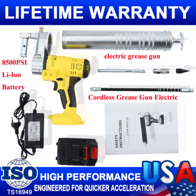 10000PSI Powerful Cordless Heavy Duty Grease Gun Electric 20V MAX Li-Ion Battery