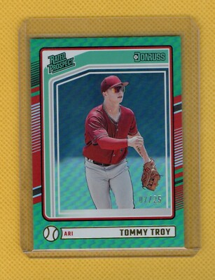 #ad 2024 Panini Donruss Rated Prospects Teal 7 25 Tommy Troy RC #107 $11.99