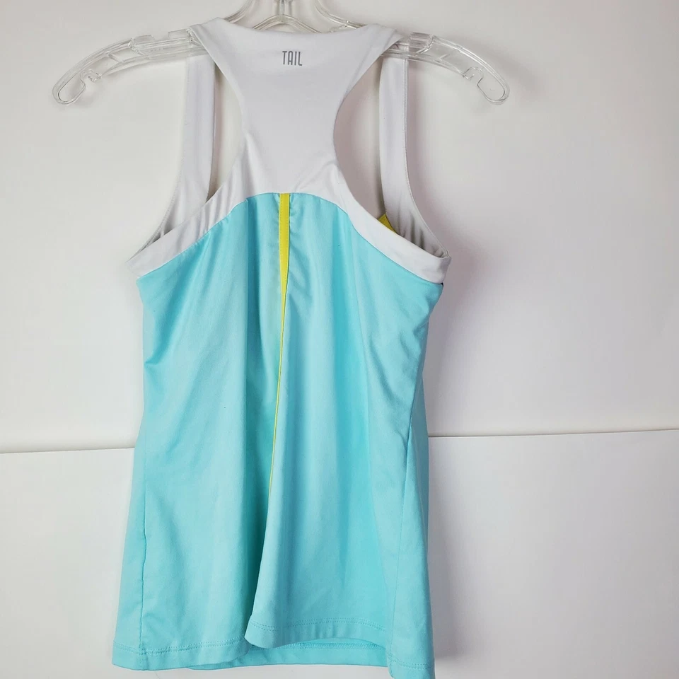 Camiseta deportiva de rendimiento para mujer Tail Tech azul sin mangas tenis golf Foto 3 de 4