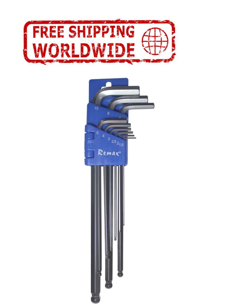 HEX ALLEN KEY Set LONG ARM BALL TYPE 9PCS Set mm eBay