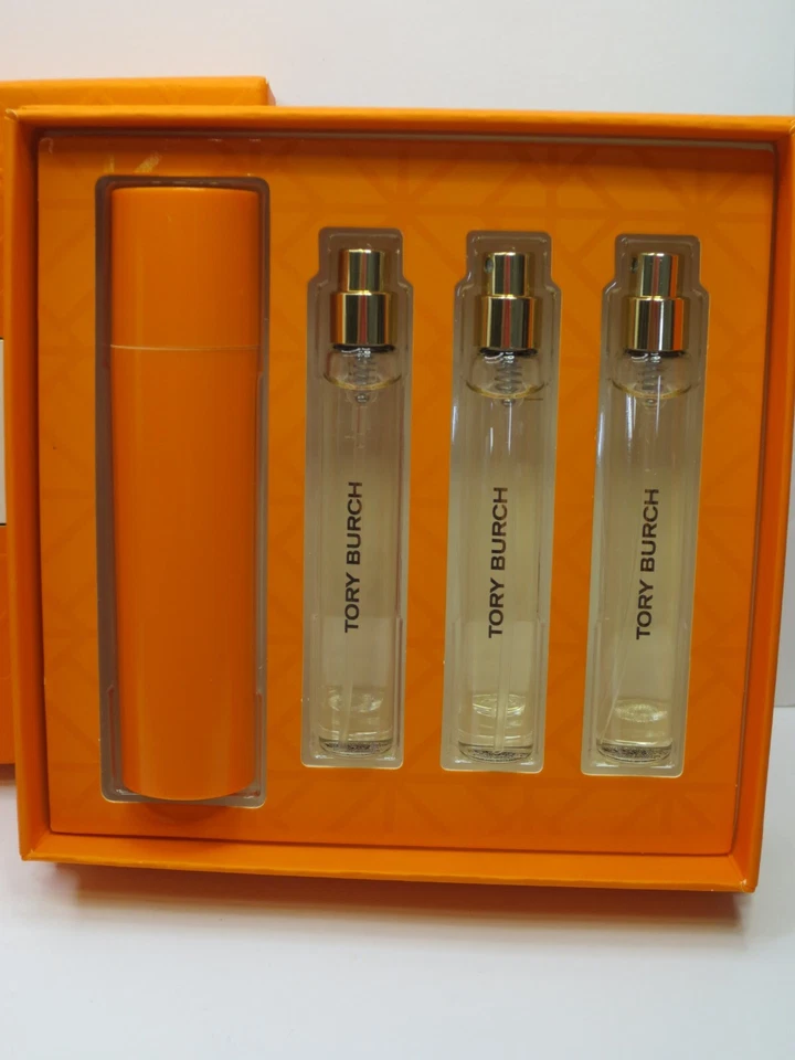 JUEGO DE SPRAY DE VIAJE RECARGABLE TORY BURCH EAU DE PARFUM 3 x 0,25 OZ EN CAJA Foto 2 de 4