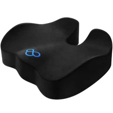 Thick Seat Memory Foam Cushion for Pressure Tailbone Back Pain Relief Office Car