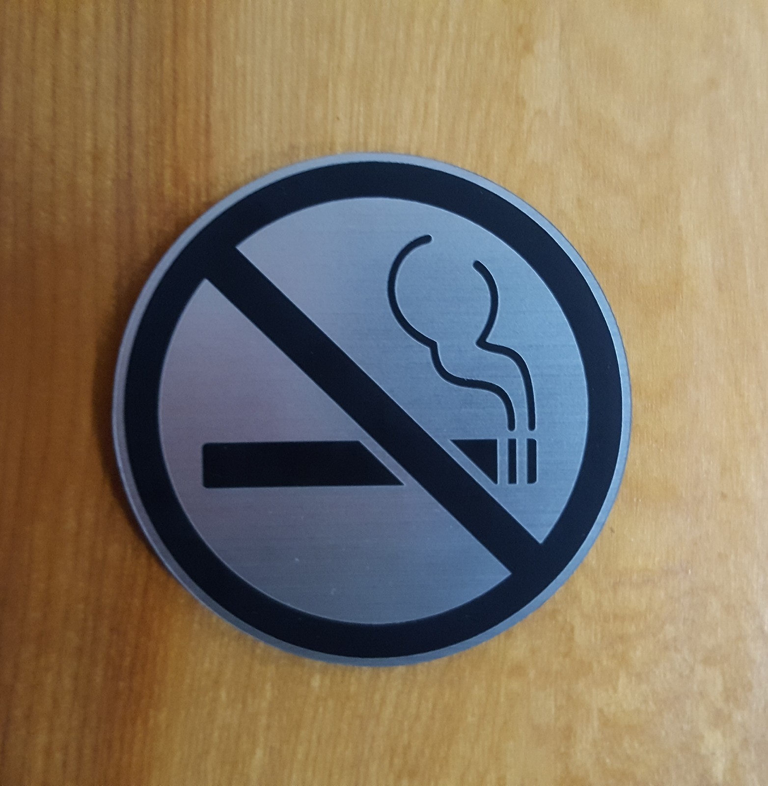 как выглядит NO SMOKING Symbol 3"x 3" Round Sign Indoor/Outdoor Home Business Car фото