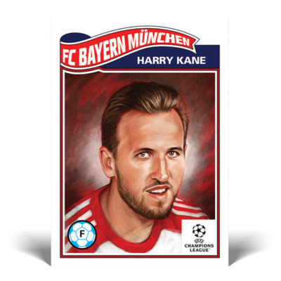 Topps NOW UCL Living Set Card 610 HARRY KANE  FC BAYERN MUNICH MUNCHEN in hand