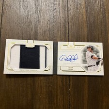 Derek Jeter - 2024 Topps Definitive booklet Auto On Card 4/5 oversize patch.