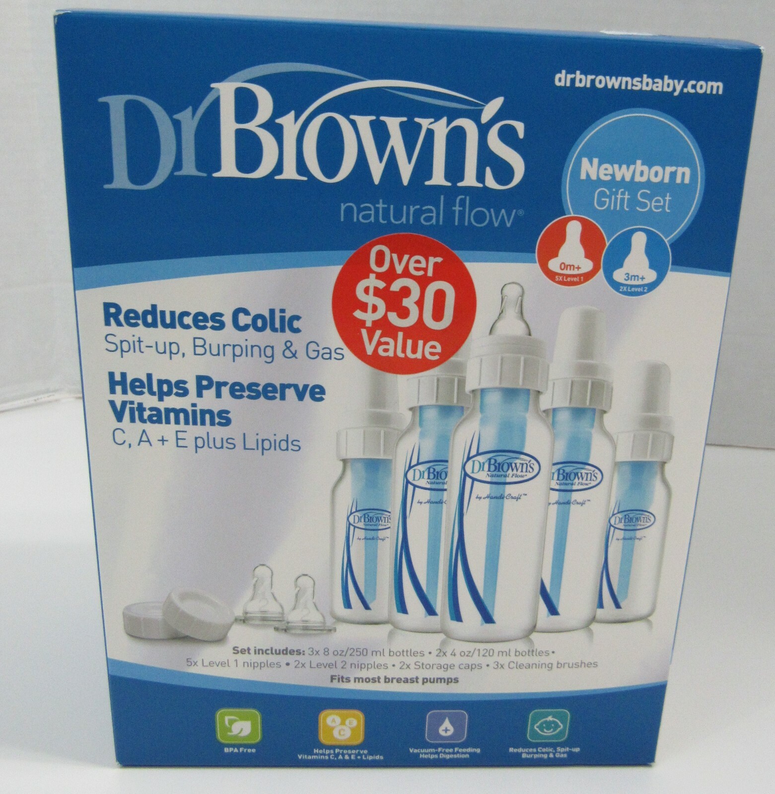 Dr Browns Baby Bottle Natural Flow Newborn Gift Set Nib 72239002407 | Ebay