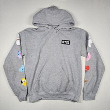 BT21 BTS Bangtan Boys 21st Century Hoodie Sweatshirt M Juniors Gray K Pop