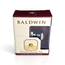 NEW! Baldwin Polished Chrome Classic Door Knob Premium Dummy Trim 95405.260.IDM