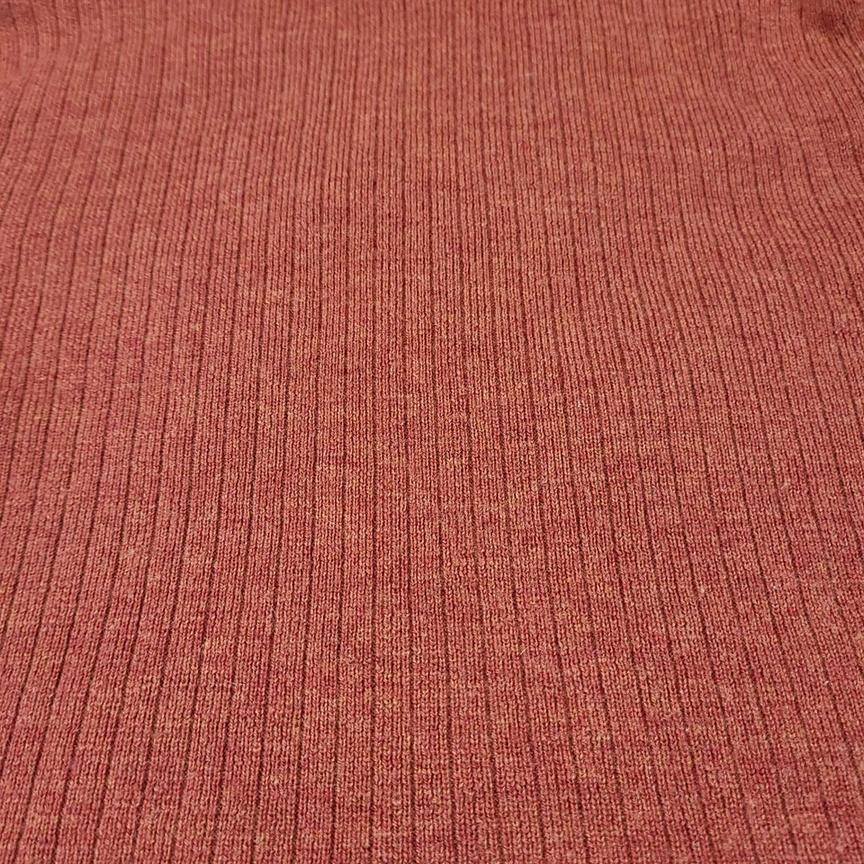 Suéter Carole Little Para Mujer Grande Marrón Lana Merino Sobrepelliz Cuello Acanalado Defectos Foto 4 de 4