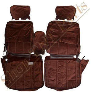 1981 1987 Buick Regal Seat Covers Front Bench Cover Maroon Cloth Arm Rest Ebay