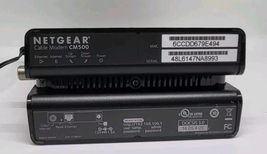 NETGEAR CM500 Cable Modem - Image 2 of 3