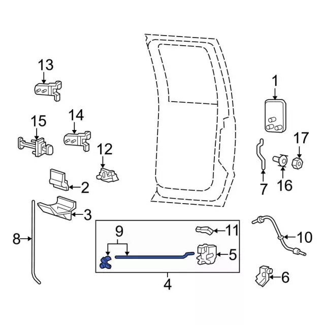 Genuine Ford Door Lock Rod Bracket F81Z2626449AA eBay