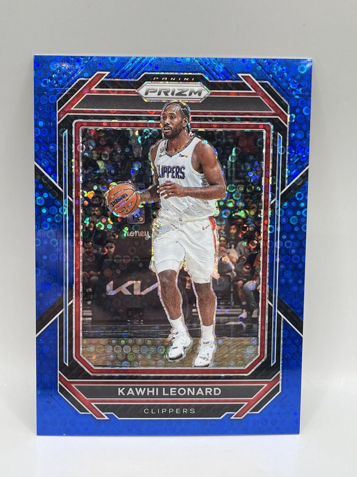 2021-22 KAWHI LEONARD Panini Prizm Basketball Fast Break Blue Disco /150
