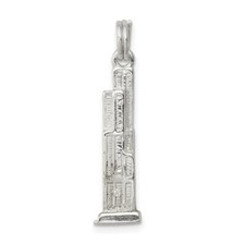 925 Sterling Silver SEARS Tower Building Charm Pendant 0.95 Inch