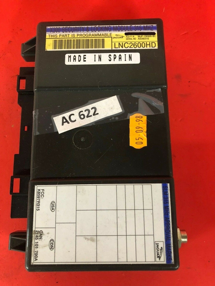JBCD-2008 CD 状態N Jaguar Xj8 VDP XJR 1998 to 2000 Security Locking Module in Trunk
