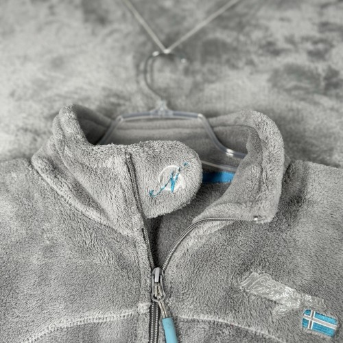 Chaqueta Geographical Norway Mujer Grande Gris Pila Alta Vellón Cremallera Completa Exterior - Imagen 5 de 14