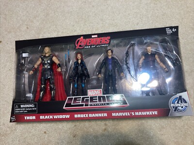 Marvel Legends Avengers Age of Ultron 4-Pack THOR BLACK WIDOW HAWKEYE BANNER New