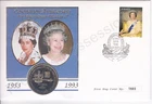JERSEY QEII  PNC COIN COVER 1993 QUEEN CORONATION ANNIVERSARY £2 COIN