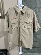 Vented Microfiber Poly Boy Scout BSA UNIFORM SHIRT Men s Large New Style G23