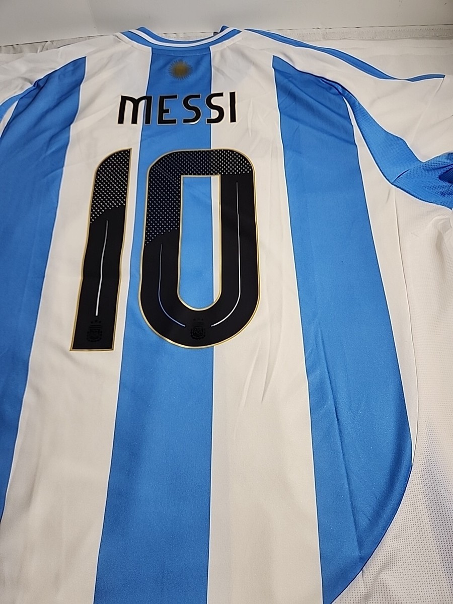 Adidas FIFA World Cup 2022 Argentina Home Soccer Jersey Messi 10
