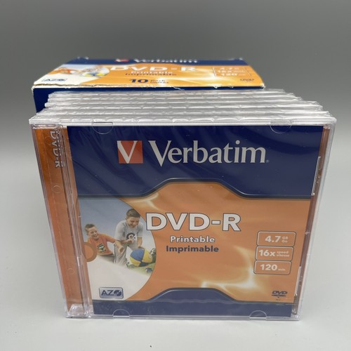 16x Verbatim DVD-R Rohlinge 4,7GB 16x Schreiben bedruckbar Jewel Case NEU - Afbeelding 3 van 4