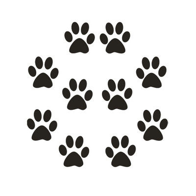 10 Stickers Empreintes Pattes De Chats Ebay