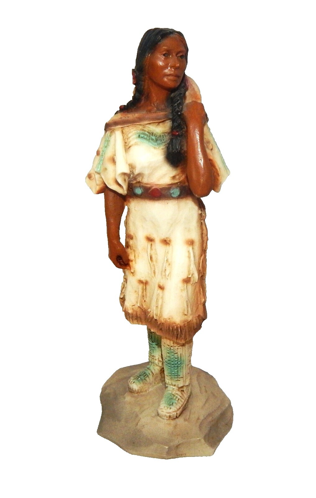 Fille Indienne Avec Enfant - 30CM - By Castagna - Indian Figurine - 1995 - Rare | UK