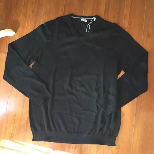 Esprit men's cotton v neck sweater navy 