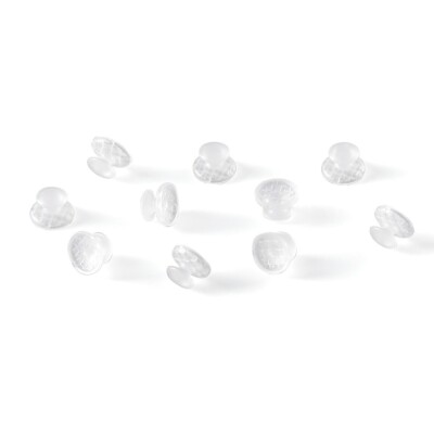 10pcs Dental Orthodontic Clear Ceramic Lingual Button Bondable Round Base AZDENT